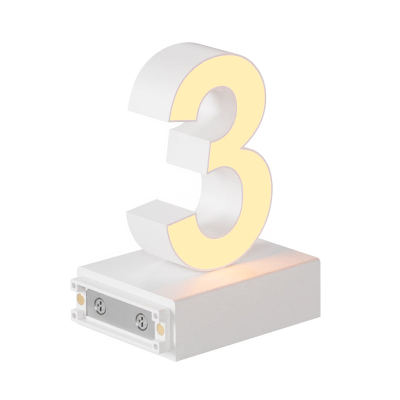 Magnetic LED Number, (3) H3.7" 3000K