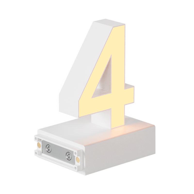 Magnetic LED Number, (4) H3.7" 3000K