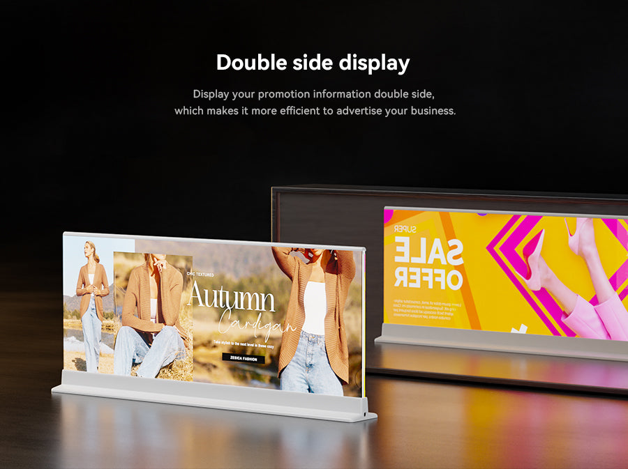 Customize PET Film UV Printing for 20 x 7 Desktop Menu Holder 1 piece