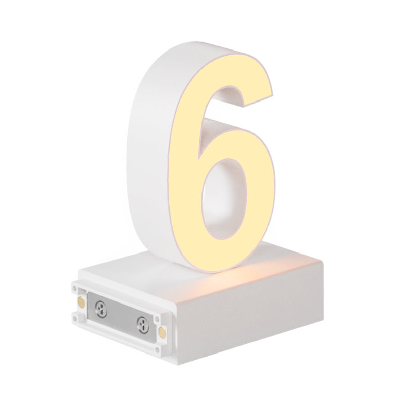 Magnetic LED Number, (6) H3.7" 3000K
