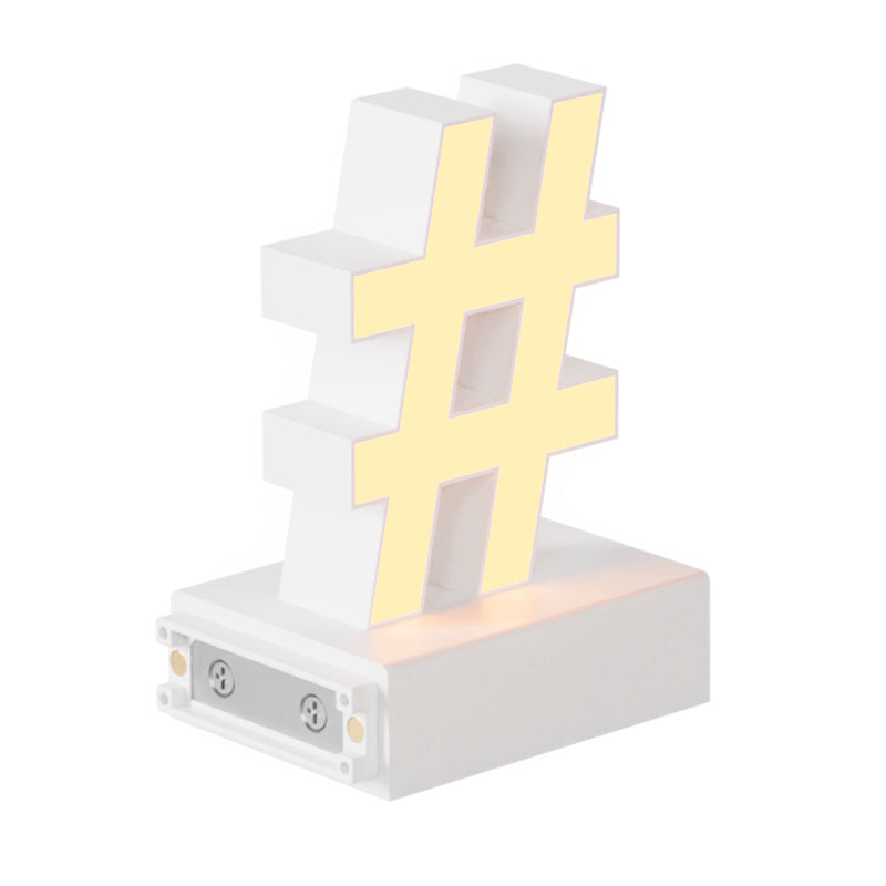 Magnetic LED Symbol, (#) H3.7" 3000K