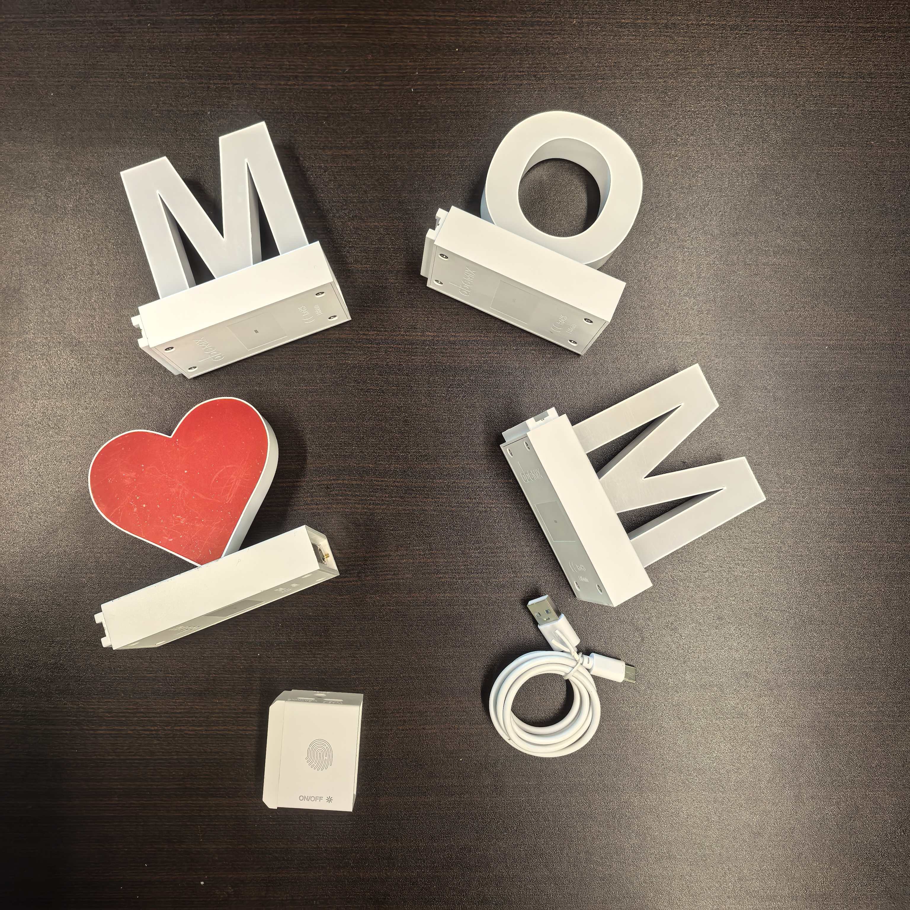 LED Light Letters, Magnetic Sign with Touch Dimmer, Party & Home Décor ❤️MOM