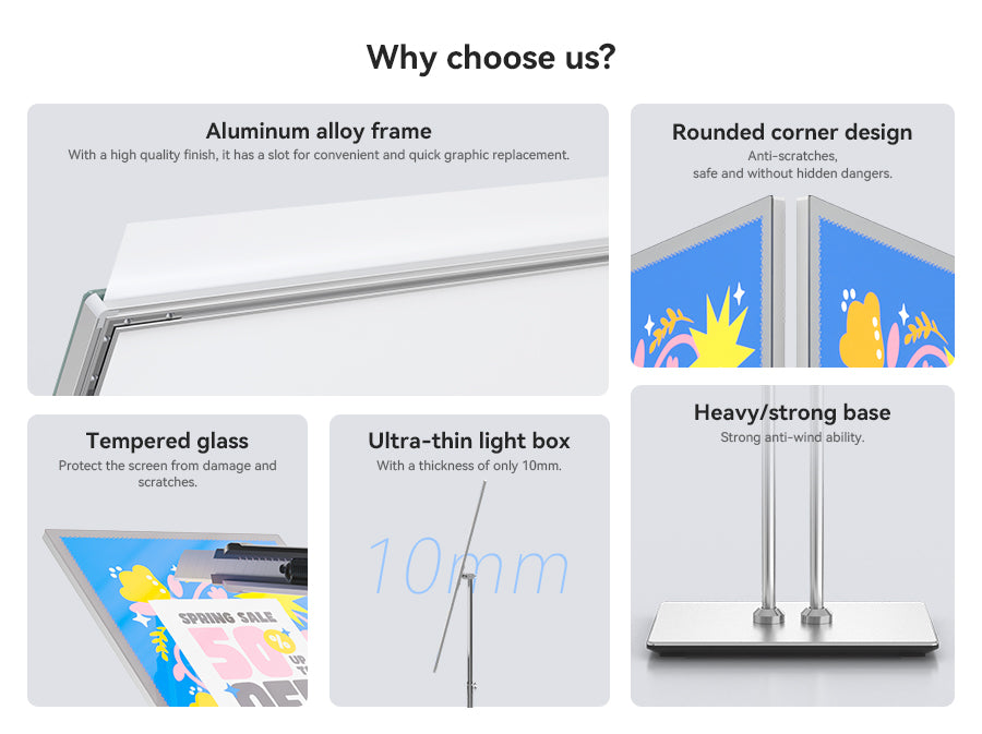 Floor Standing Light Box (Panel Base)