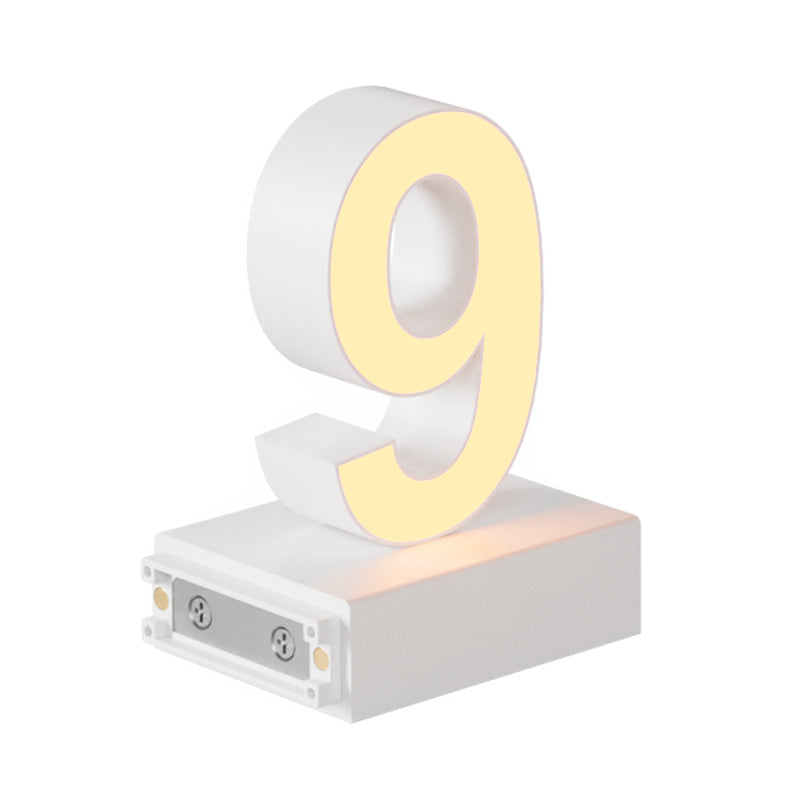 Magnetic LED Number, (9) H3.7" 3000K
