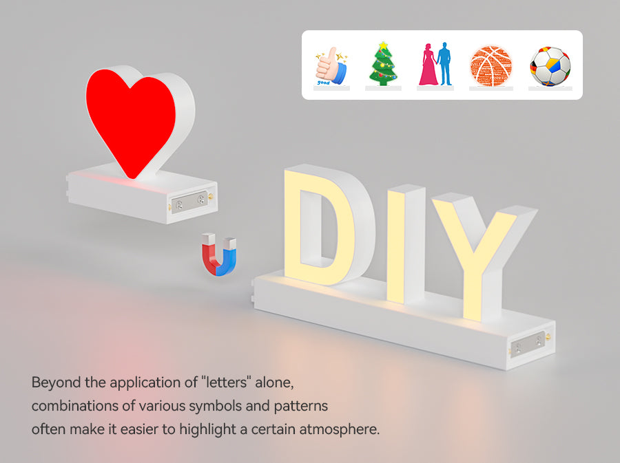 Magnetic LED Capital Letter, (A) H3.7" 3000K
