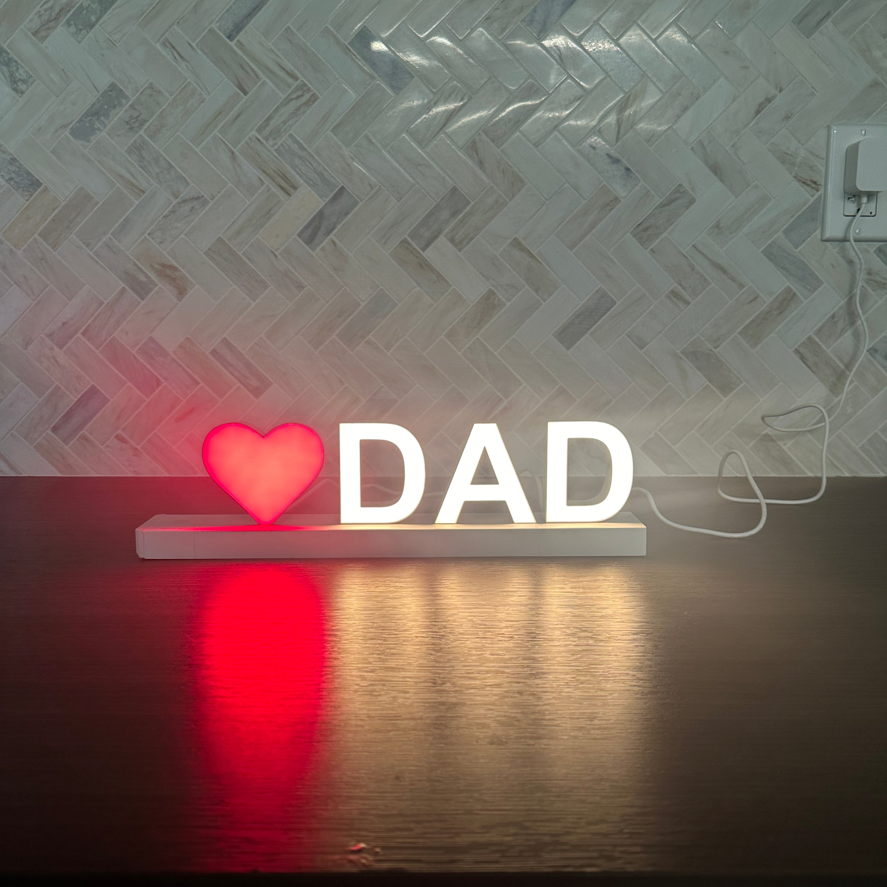 LED Light Letters, Magnetic Sign with Touch Dimmer, Party & Home Décor ❤️DAD