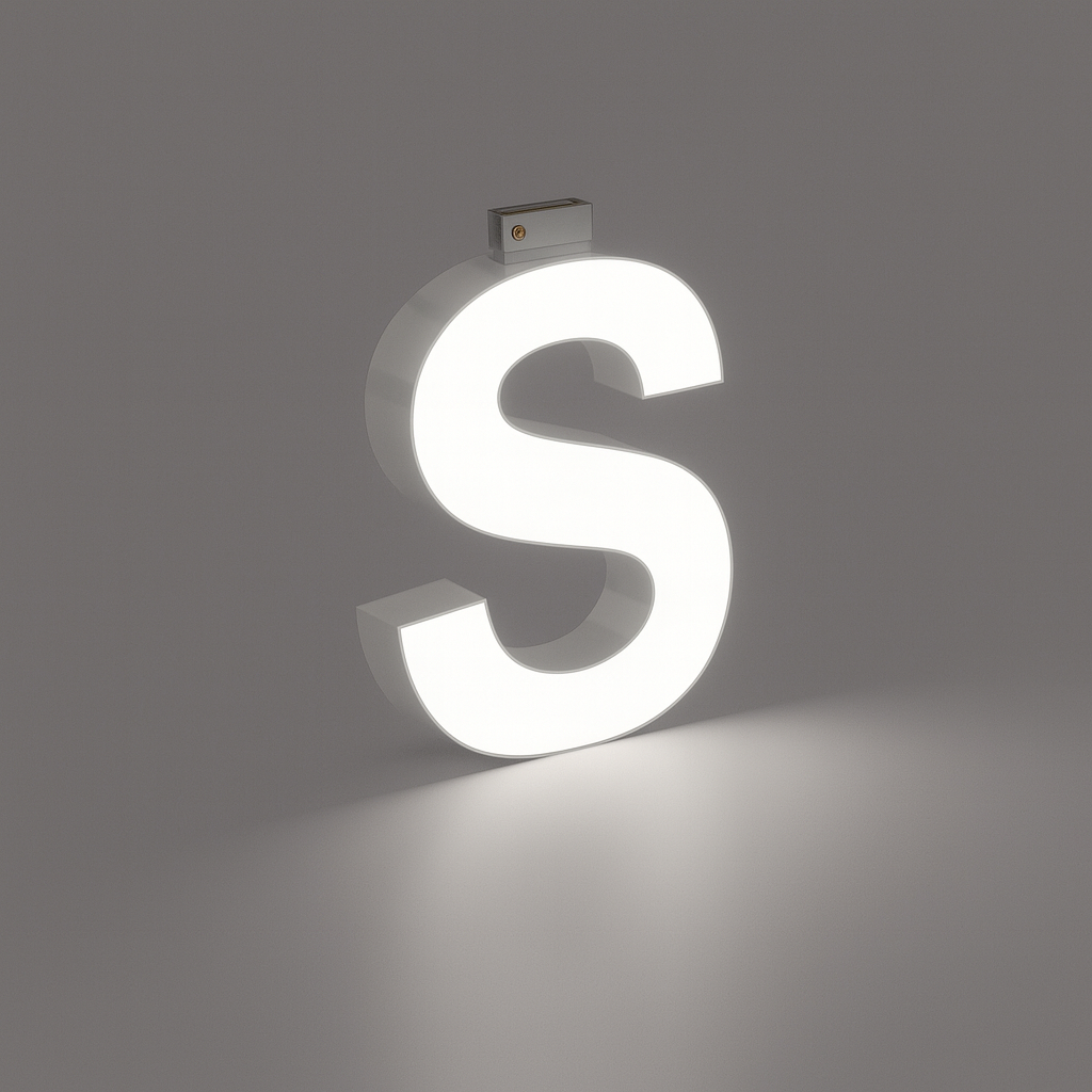 LED Top Track Commercial Letter, Cool White 6500k