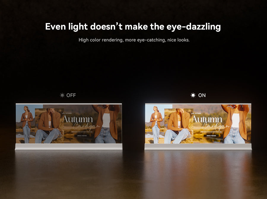 Desktop Magnetic Double-sided Rechargeable LED light box 20"x7"