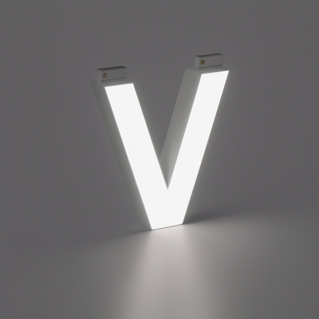 LED Top Track Commercial Letter, Cool White 6500k