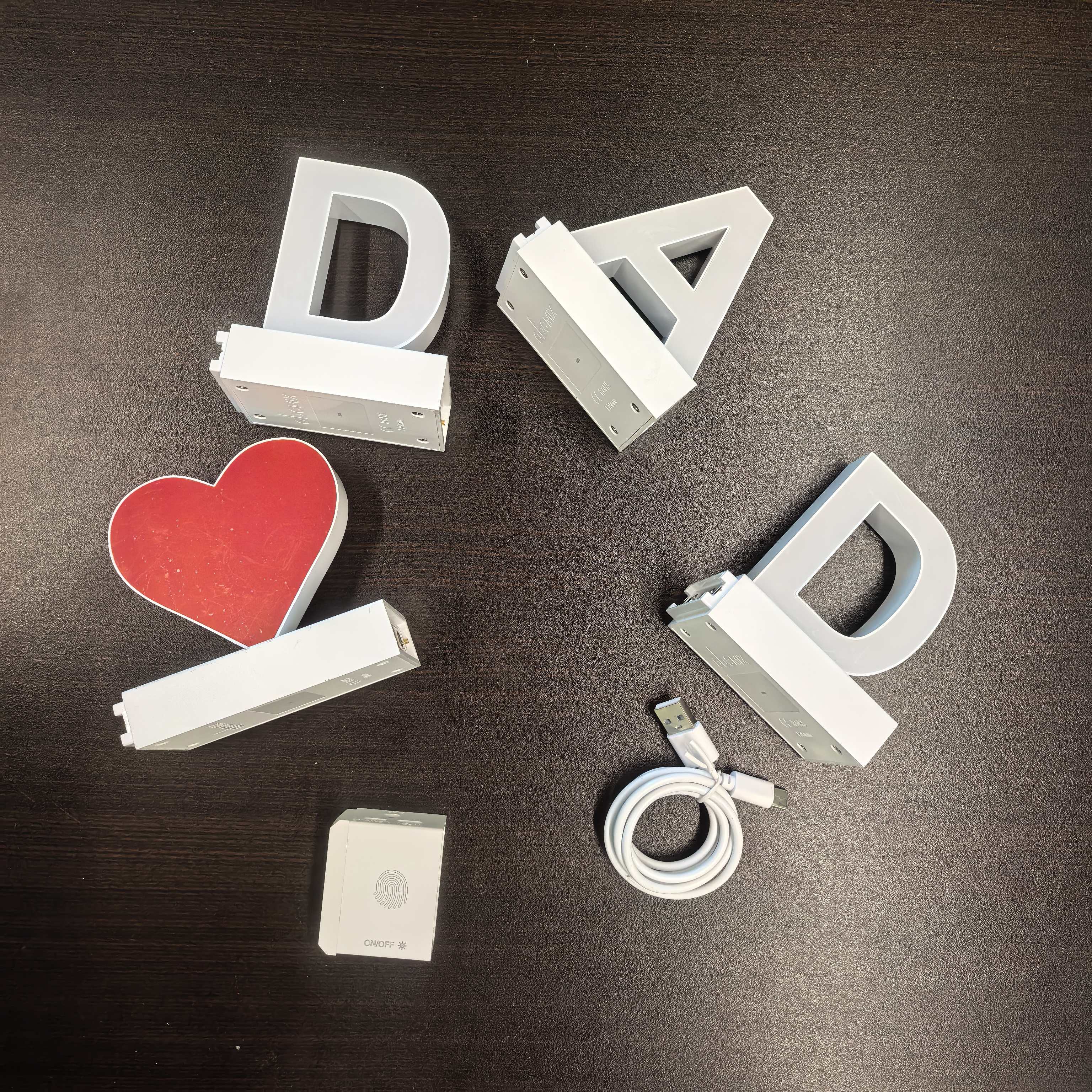 LED Light Letters, Magnetic Sign with Touch Dimmer, Party & Home Décor ❤️DAD