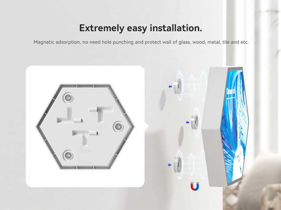 Magnetic hexagon LED light box