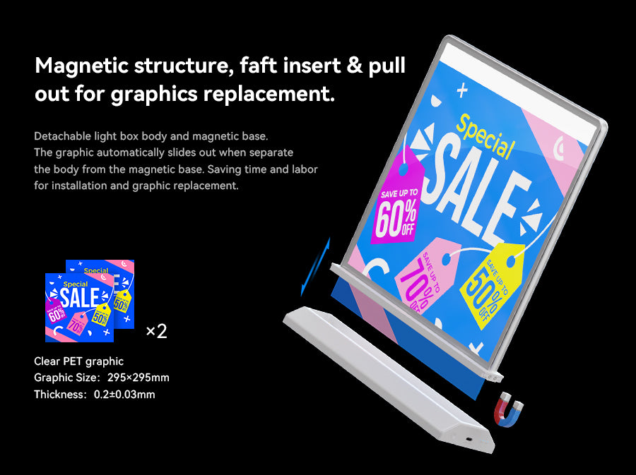 Desktop LED Lightbox – Commercial Display Sign