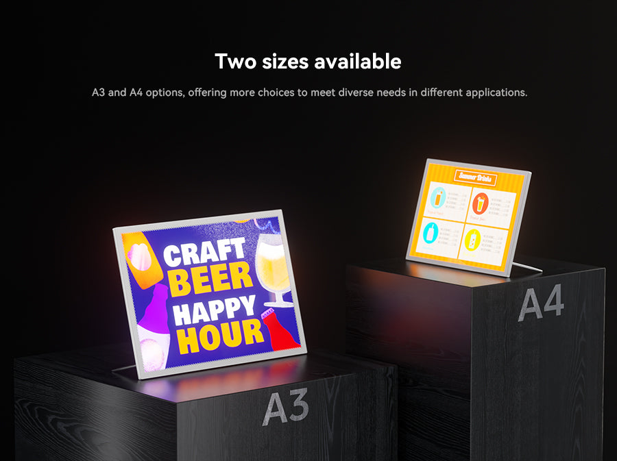 Single Table Standing Light Box (2 Way Stand)