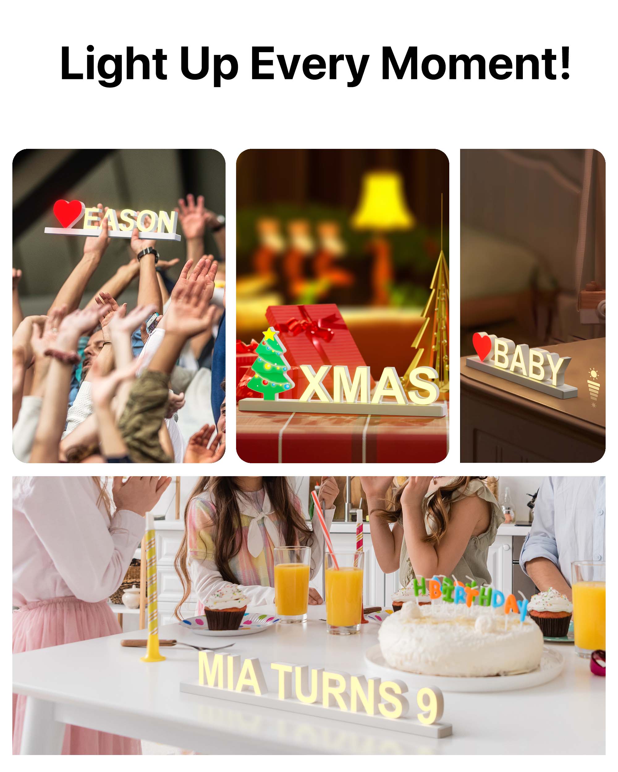 3D Printed Christmas Scenes LED Lamp + Touch Dimmer Kit