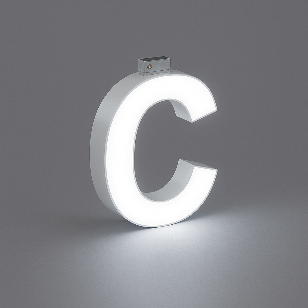 LED Top Track Commercial Letter, Cool White 6500k