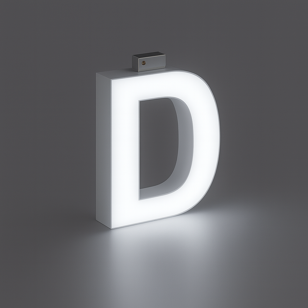 LED Top Track Commercial Letter, Cool White 6500k