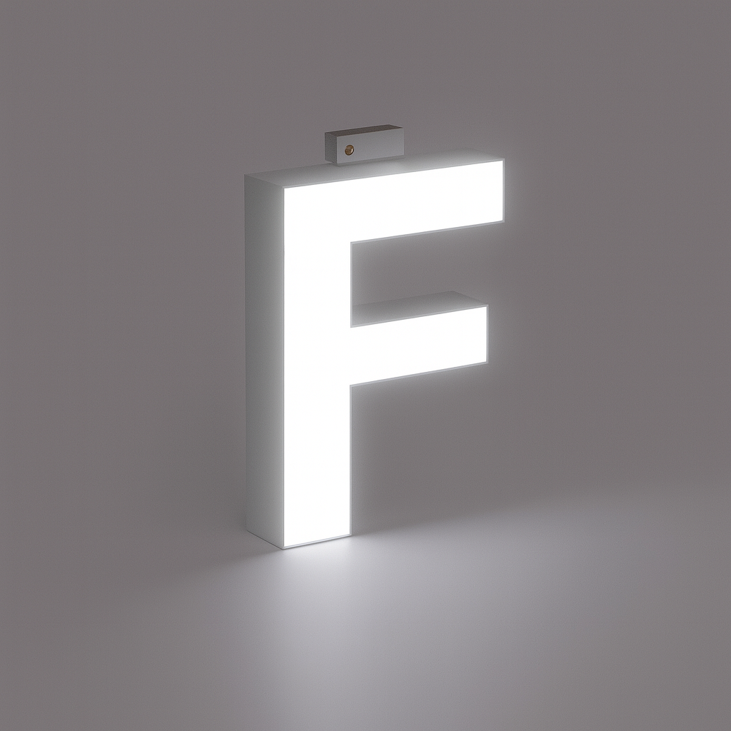 LED Top Track Commercial Letter, Cool White 6500k