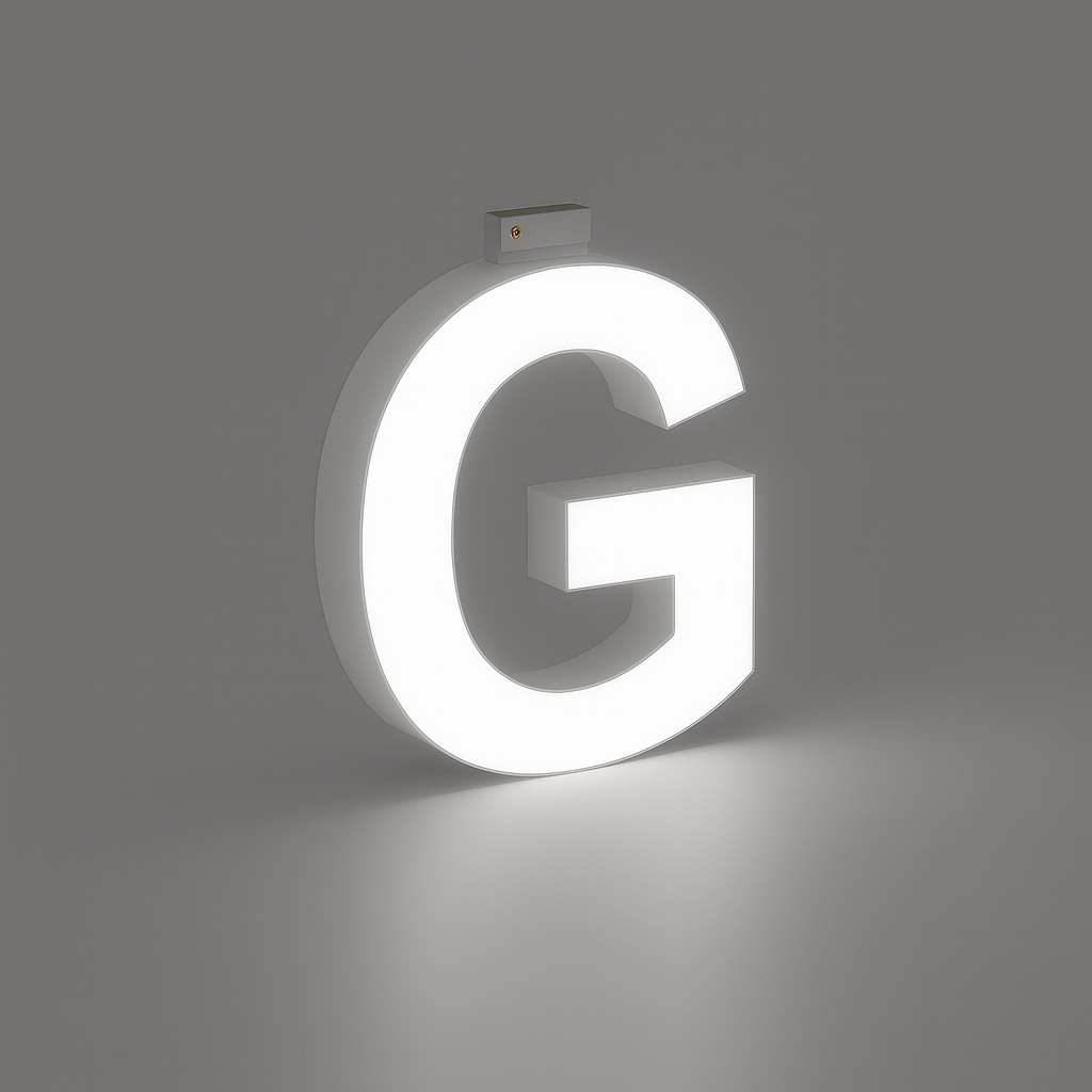 LED Top Track Commercial Letter, Cool White 6500k