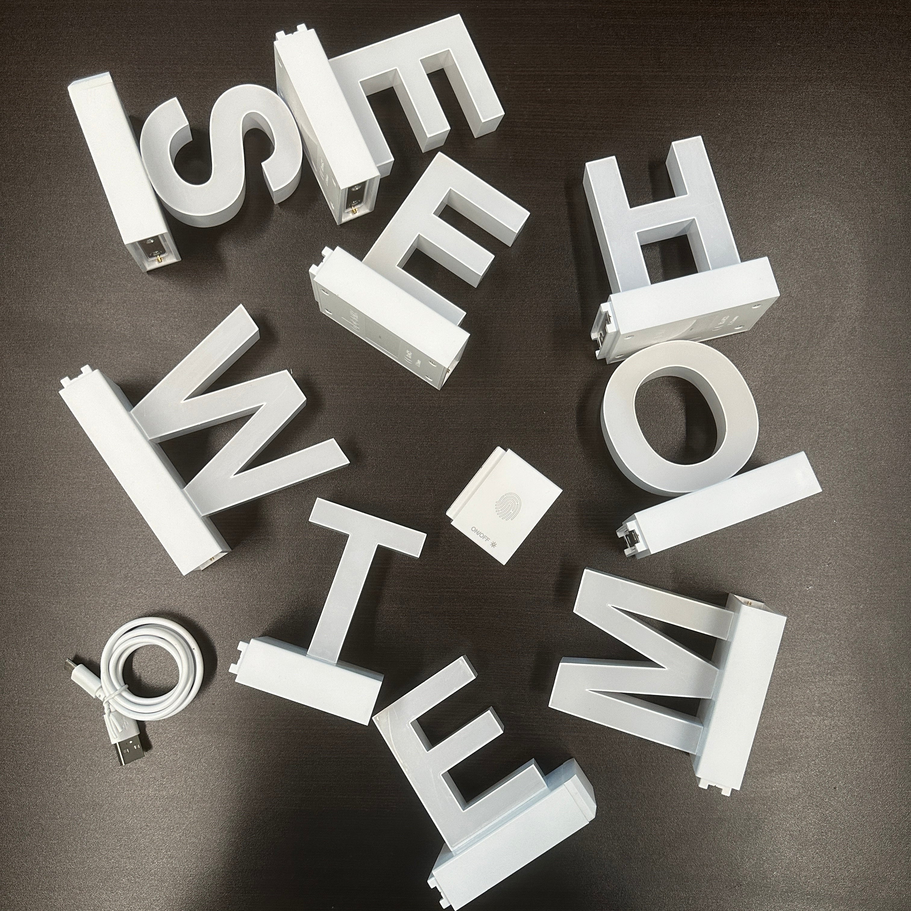 ABCmix Magnetic LED Letters Set – SWEETHOME Pre-Assembled Pack with Touch Dimmer, Party & Home Decor