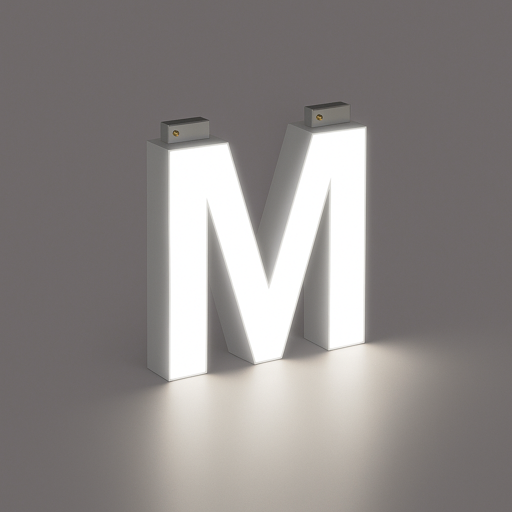 LED Top Track Commercial Letter, Cool White 6500k