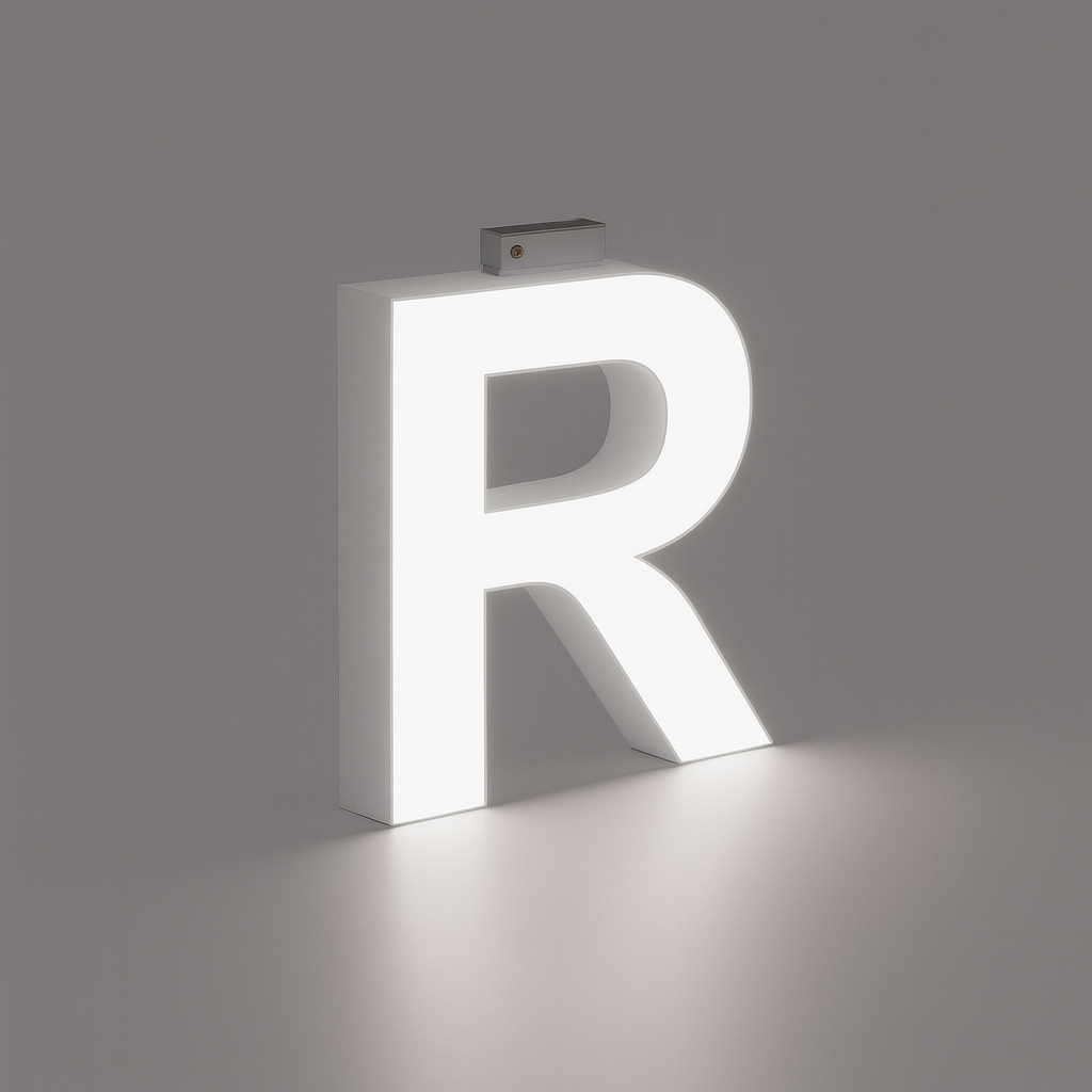 LED Top Track Commercial Letter, Cool White 6500k