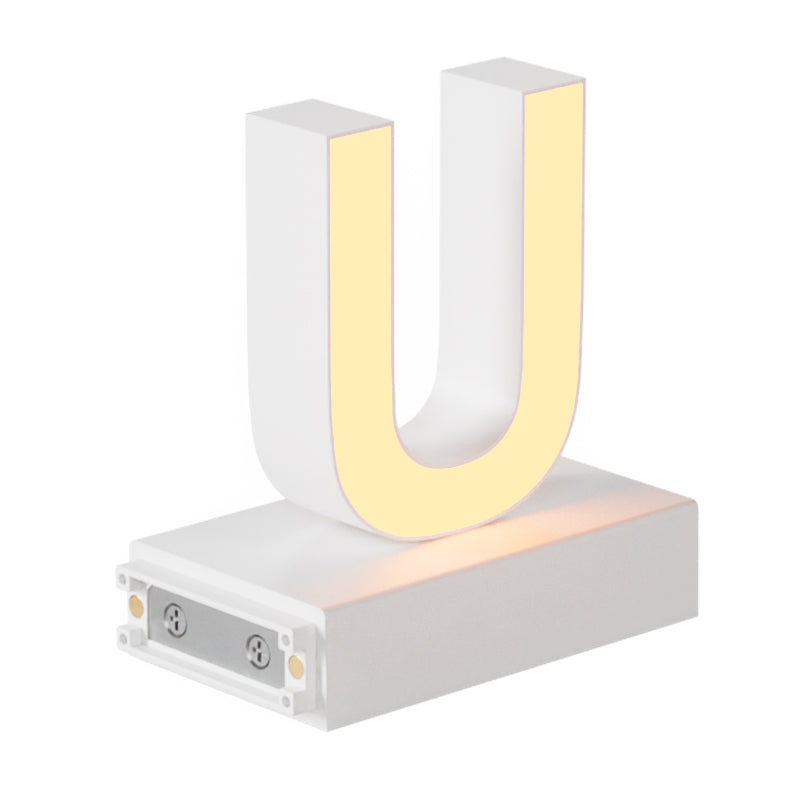 Magnetic LED Capital Letter, (U) H3.7" 3000K