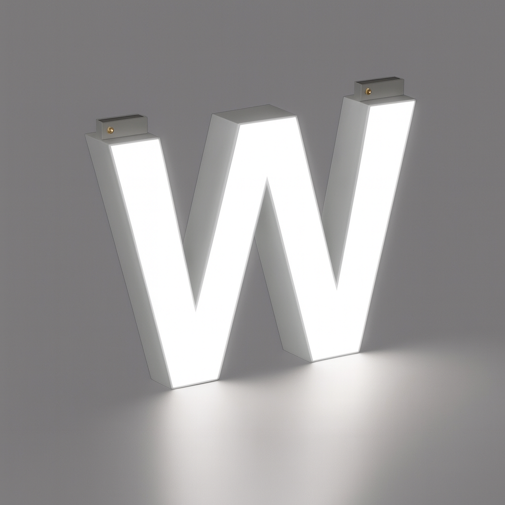 LED Top Track Commercial Letter, Cool White 6500k