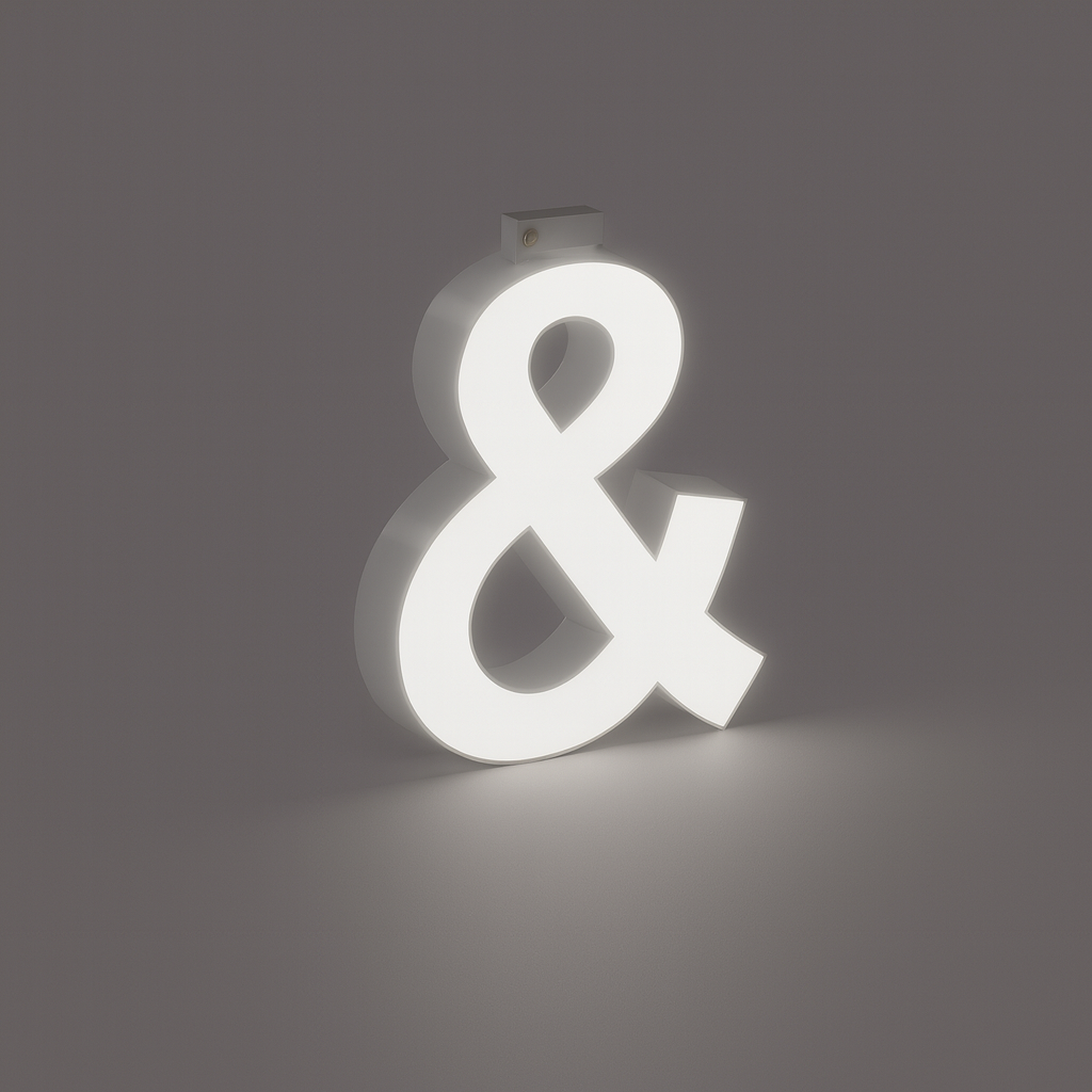 LED Top Track Light Letter, Cool White 6500k, DIY Commercial LED Track Alphabet Signs Quick and Easy (Cool White, H6" )