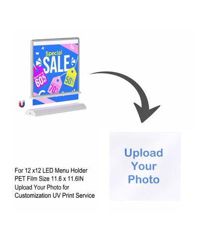Customize PET Film UV Printing for 12 x 12 Desktop Menu Holder 1 piece
