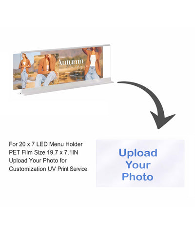 Customize PET Film UV Printing for 20 x 7 Desktop Menu Holder 1 piece