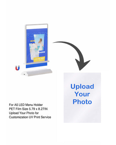 Customize PET Film UV Printing for A5 Desktop Menu Holder 1 piece